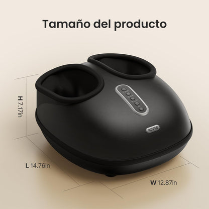 RENPHO Masajeador de Pies con Calor, Material Suave y Flexible, Masaje Shiatsu para Dedos y Arcos, 3 Niveles de Presión de Aire y 3 Niveles de Amasado, Ideal Como Regalo Para Hombres y Mujeres