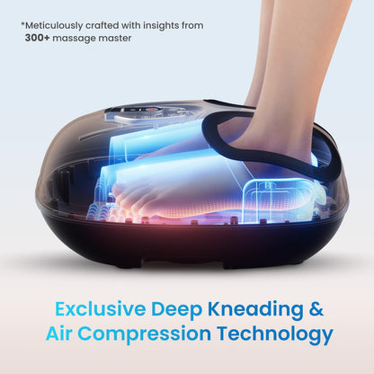 RENPHO Masajeador de pies con calor para fascitis plantar, Portátil Amasado Shiatsu, Compresión, Massager eléctrico de los pies de 3 intensidades, Marrón