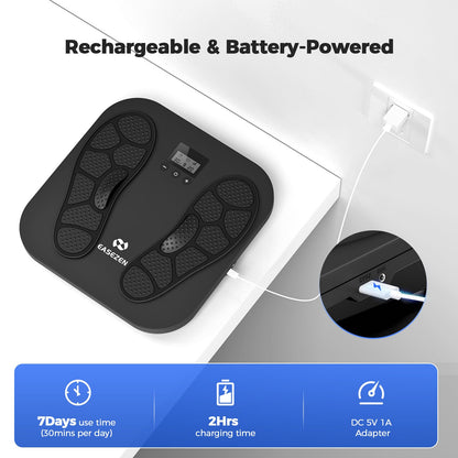 EMS TENS Masajeador de Pies para Neuropatía, Recargable Masajeador Pies con 10 Modos & 20 Intensidades para Fascitis Plantar, Hinchazón y Mejora la Circulación, Regalos para mujeres y hombres