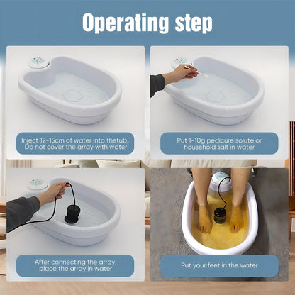 Spa De Pie Iónico En La Desintoxicación Del Hogar Y Limpieza, 2.0 Máquina De Baño De Pie De Desintoxicación Con Cuenca De Bañera, Desintoxicación Del Cuerpo Relajado Y Aliviado