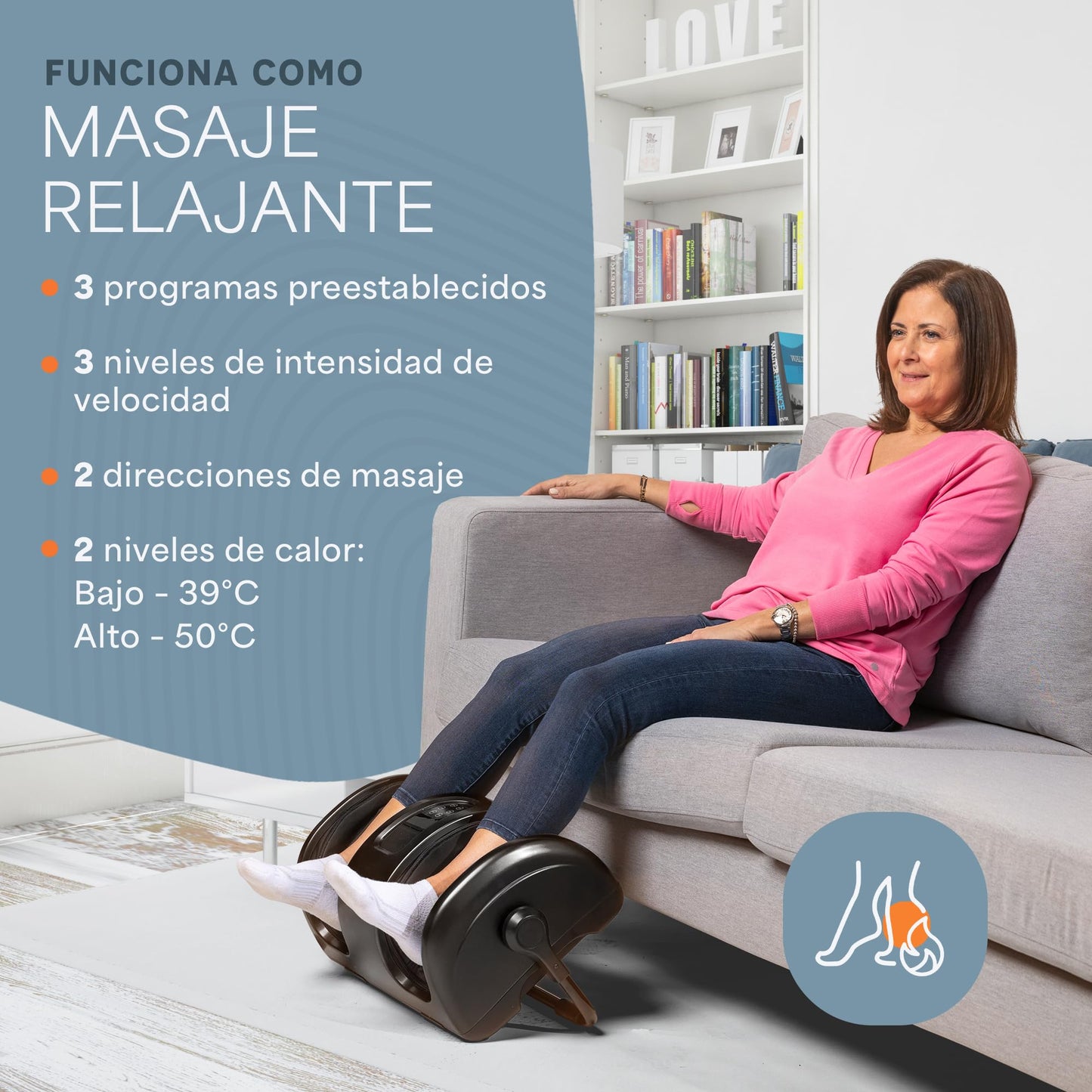 LifePro Eléctrico Shiatsu – Masajeador de Pies con Calor y Compresión para Fascitis Plantar y Piernas Cansadas – Masajeador Pies Profesional para Casa